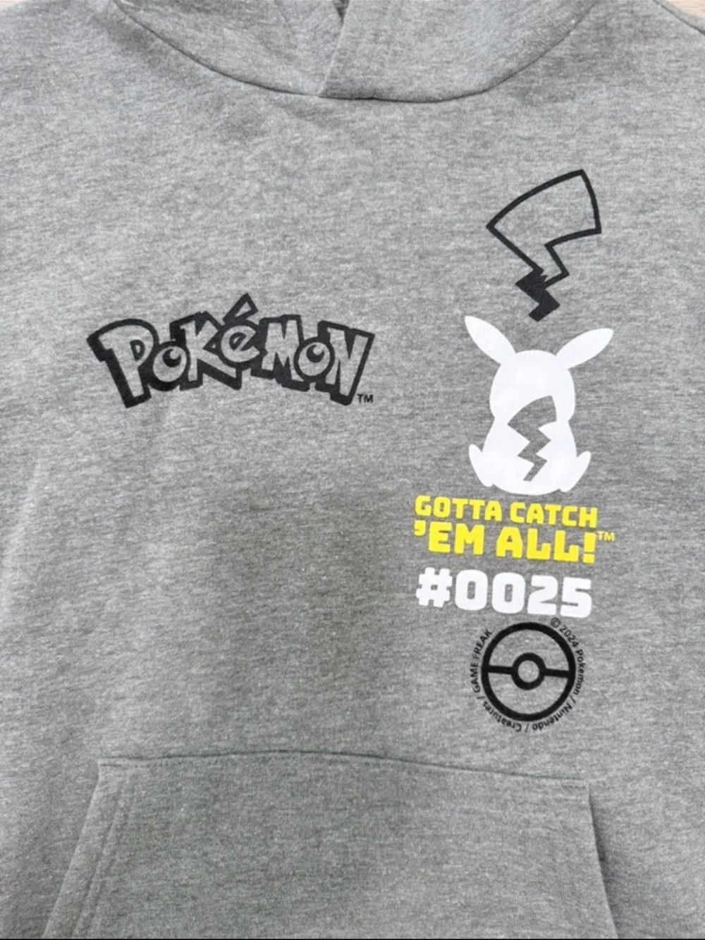 Old Navy Kids Grey Pokémon Pikachu Hoodie with Graphic